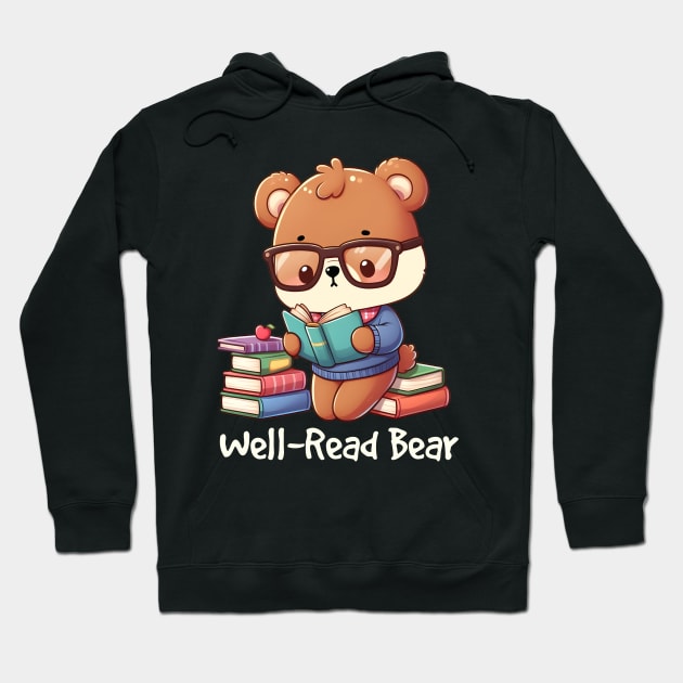 Cute Well Read Bear Hoodie by Teddy Club